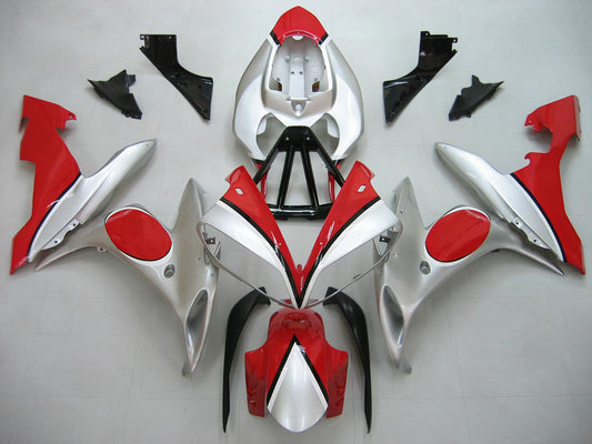 Carene 2004-2006 Yamaha YZF-R1 Rosso Argento Fortuna R1 Racing Generico