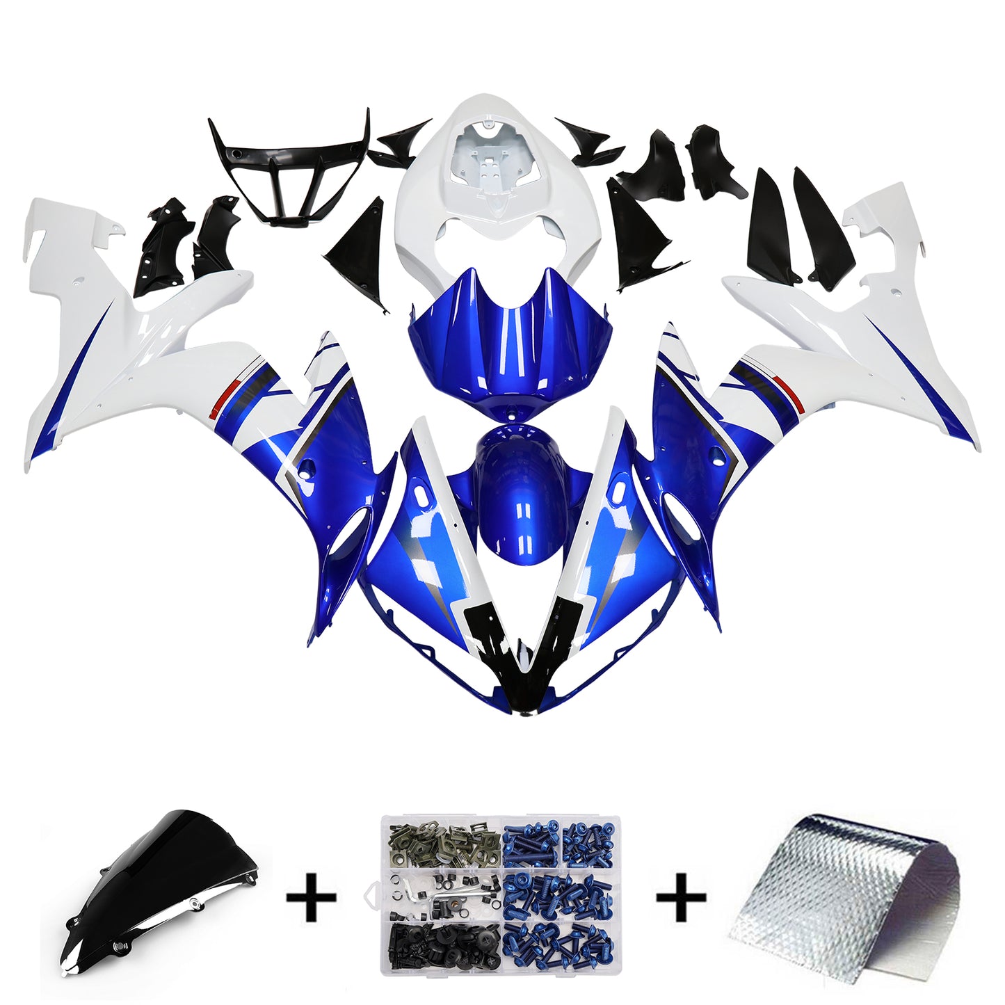 Carene 2004-2006 Yamaha YZF-R1 Blu Bianco No.46 FIAT Generico