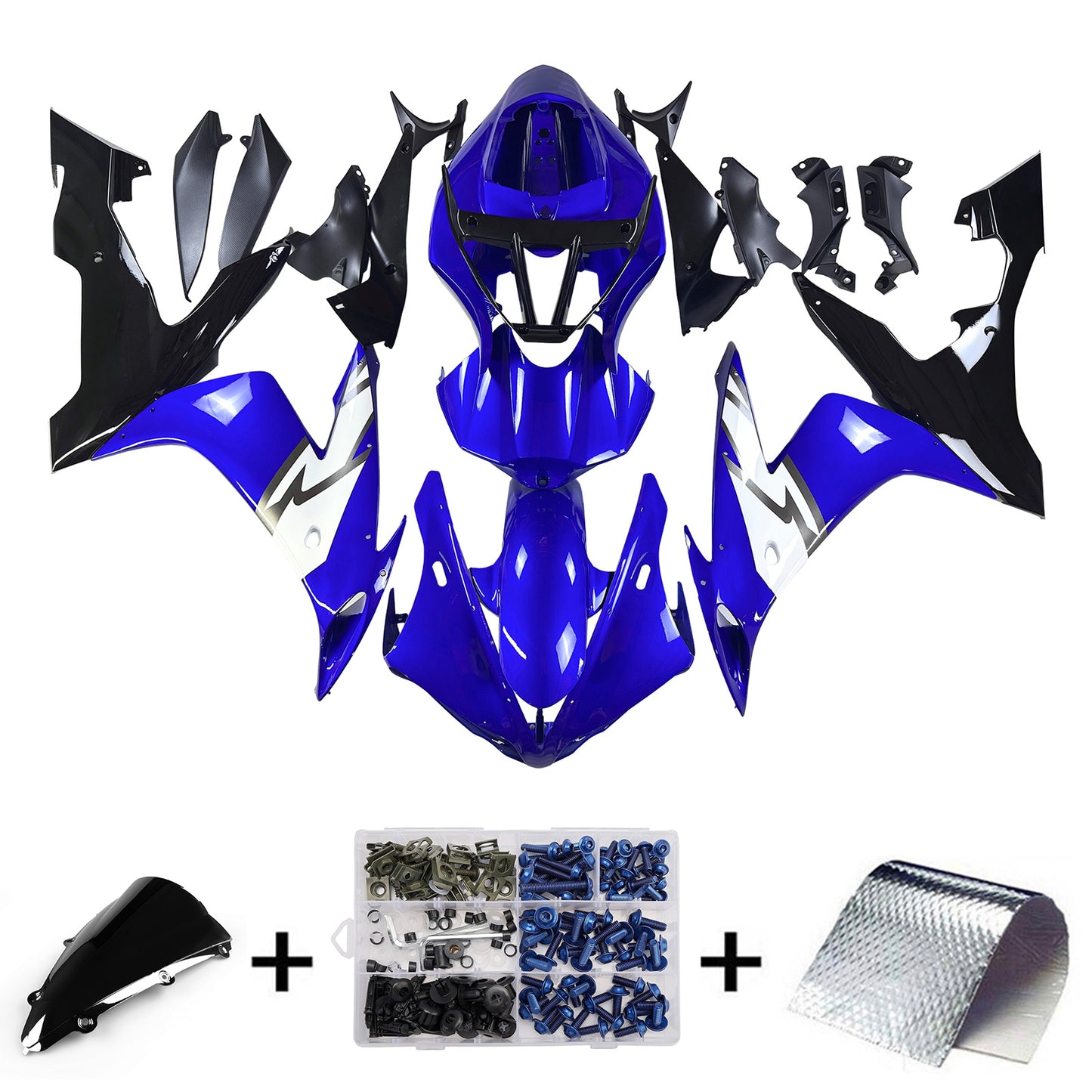 Carene 2004-2006 Yamaha YZF-R1 Blu Nero R1 Racing Generico