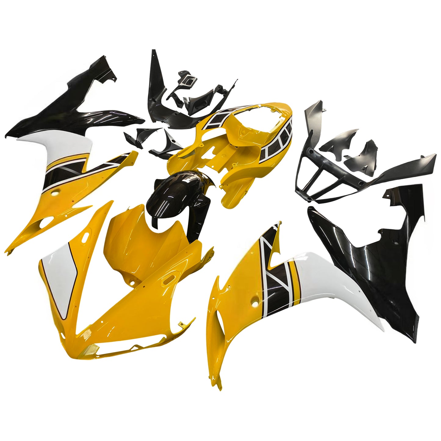Carene 2004-2006 Yamaha YZF-R1 Giallo Nero Motul Generic