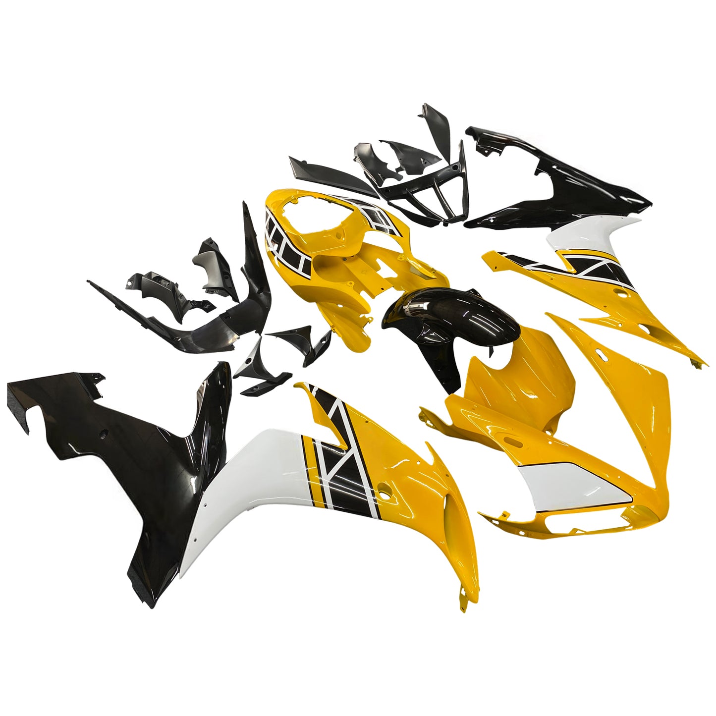 Carene 2004-2006 Yamaha YZF-R1 Giallo Nero Motul Generic
