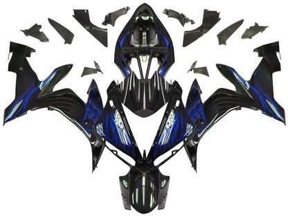 Carene 2004-2006 Yamaha YZF-R1 Black & Blue Flame R1 Racing Generico