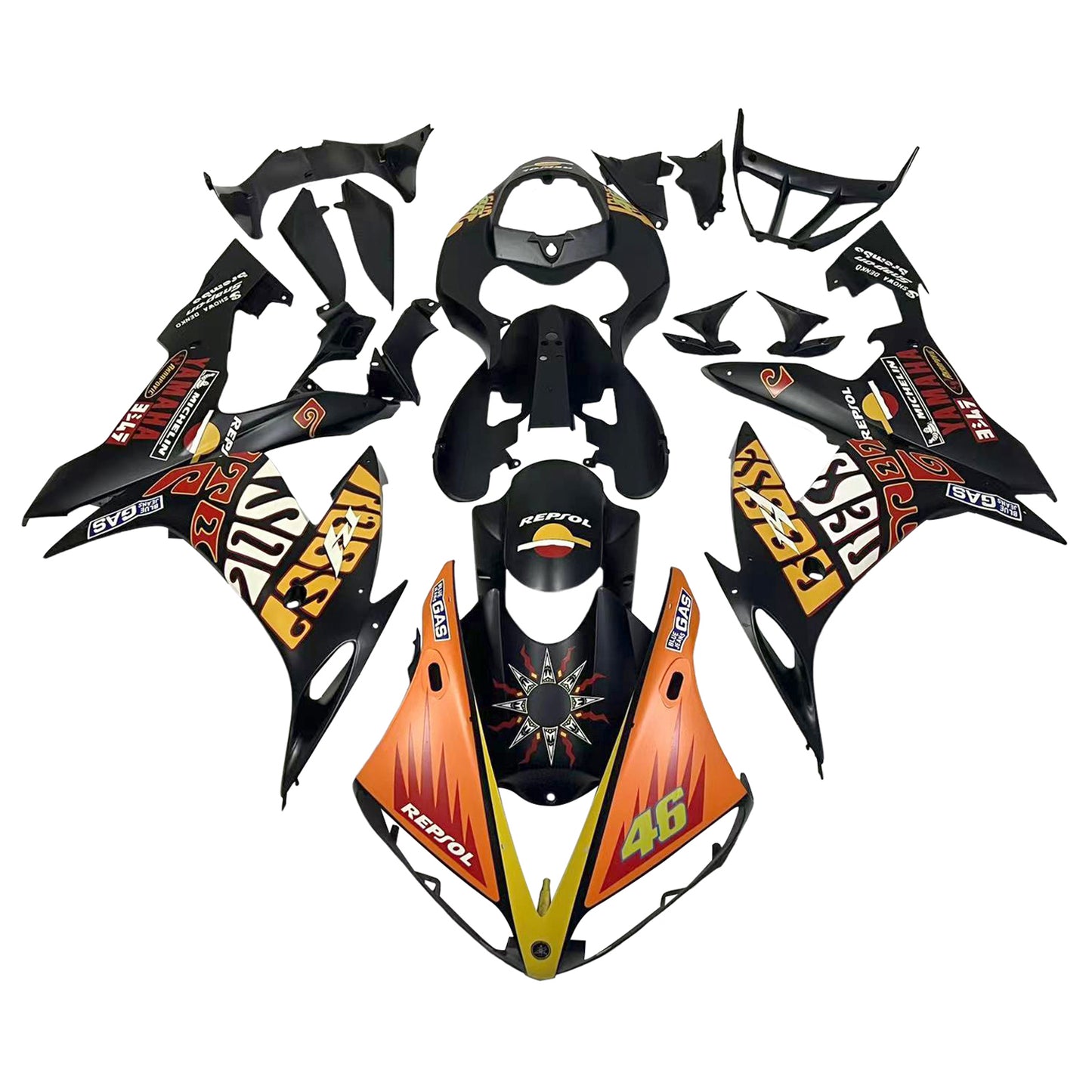 Carene 2004-2006 Yamaha YZF-R1 Multi-Color Repsol Generico