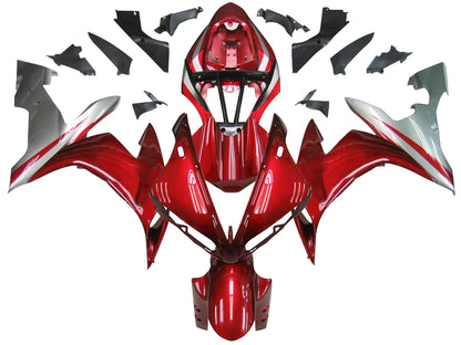 Carene 2004-2006 Yamaha YZF-R1 Rosso &amp; Argento R1 Racing Generico