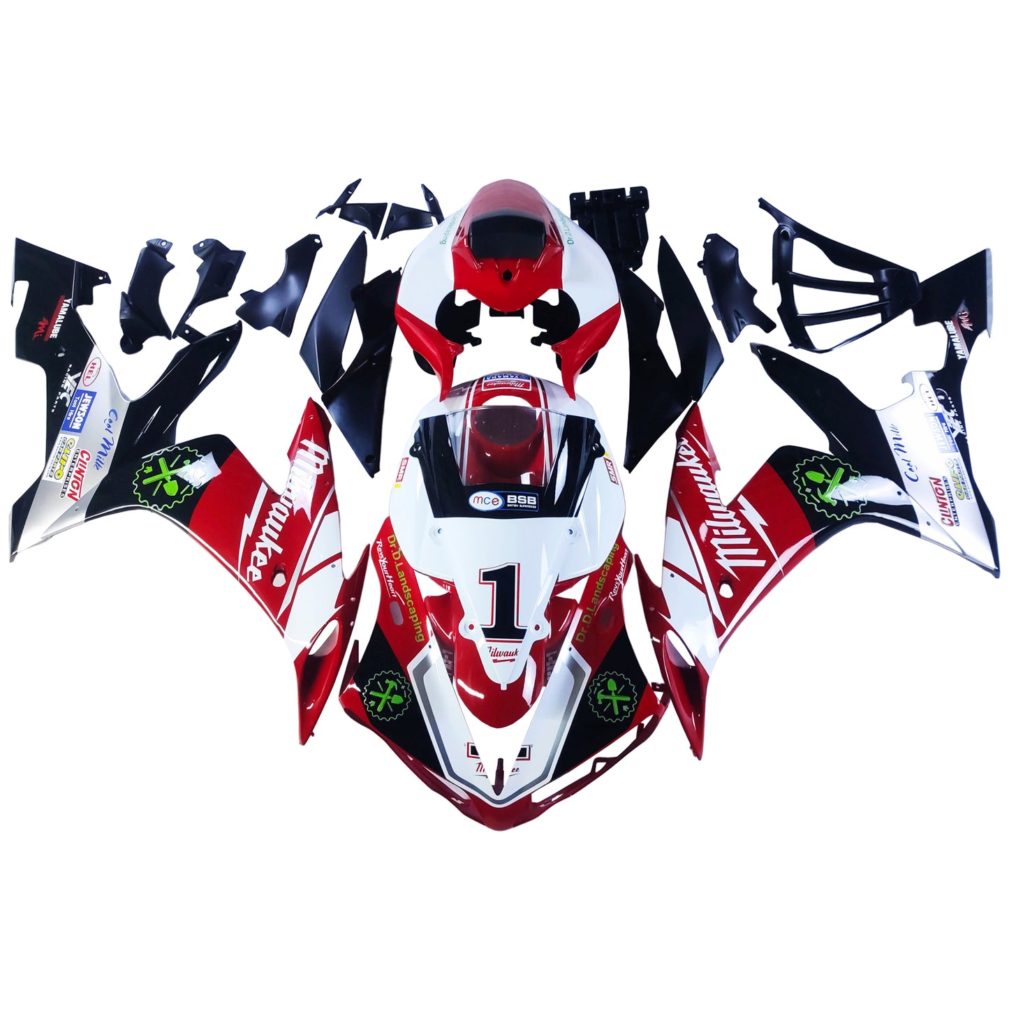 Amotopart Yamaha YZF 1000 R1 2004-2006 Kit Carena Carrozzeria Plastica ABS