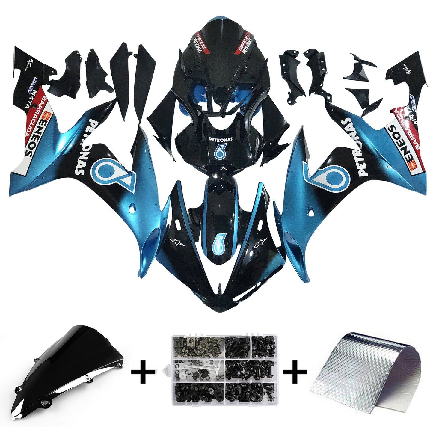 Amotopart Yamaha YZF 1000 R1 2004-2006 Kit Carena Carrozzeria Plastica ABS