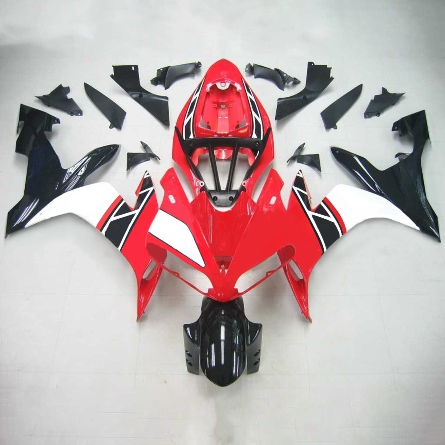 Amotopart Yamaha 2004-2006 YZF 1000 R1 Kit di allungamento nero bianco rosso