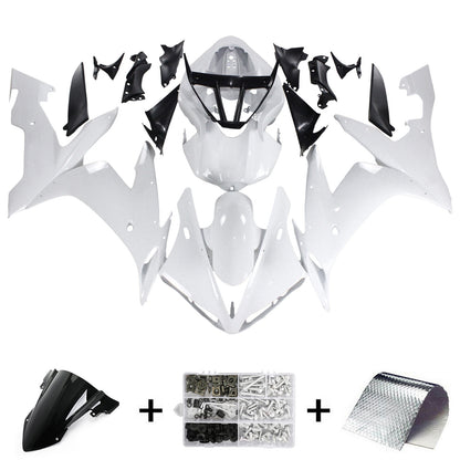 Amotopart Yamaha 2004-2006 YZF 1000 R1 Kit di spostamento logos dorato bianco