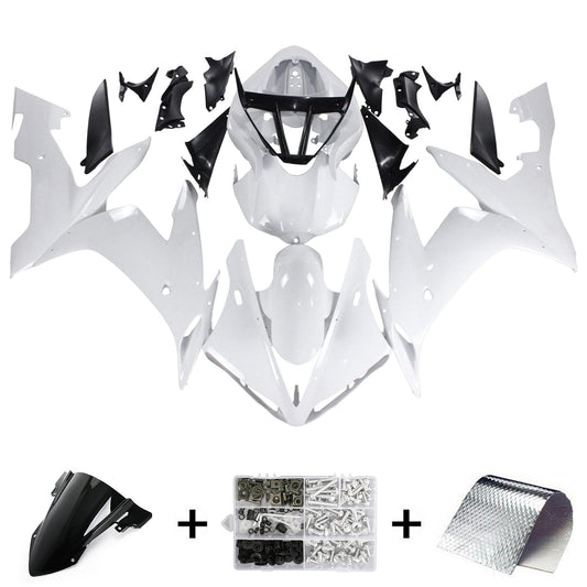 Amotopart Yamaha 2004-2006 YZF 1000 R1 Kit di spostamento logos dorato bianco