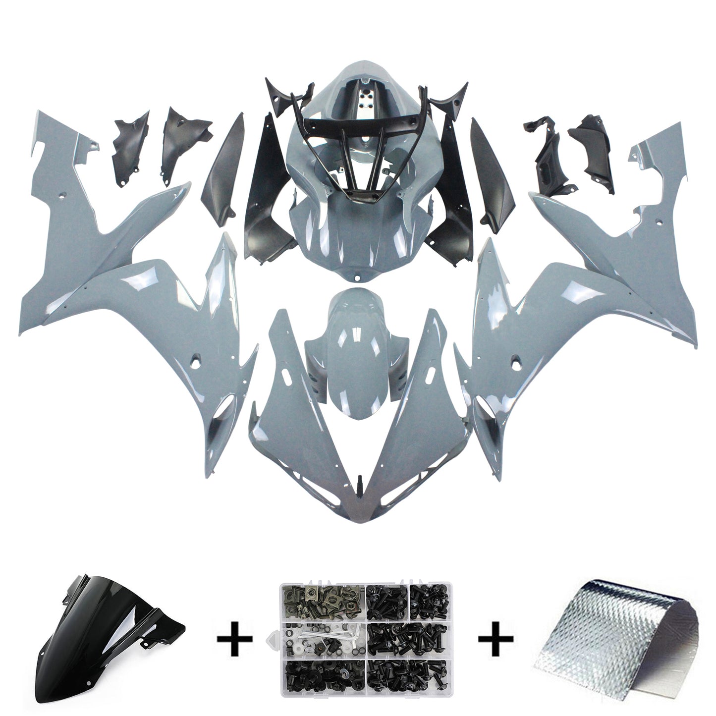 Amotopart Yamaha 2004-2006 YZF 1000 R1 Kit di detrazione grigia