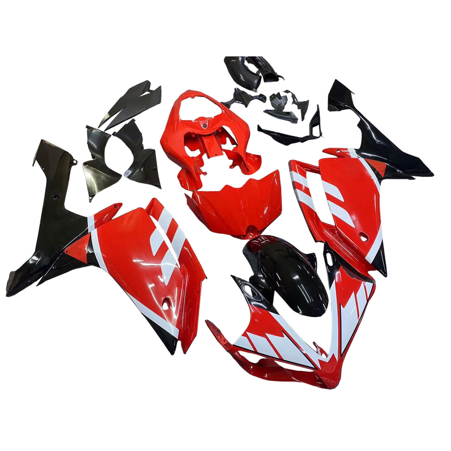 Carene 2007-2008 Yamaha YZF-R1 Rosso Nero Santander Bank Generico
