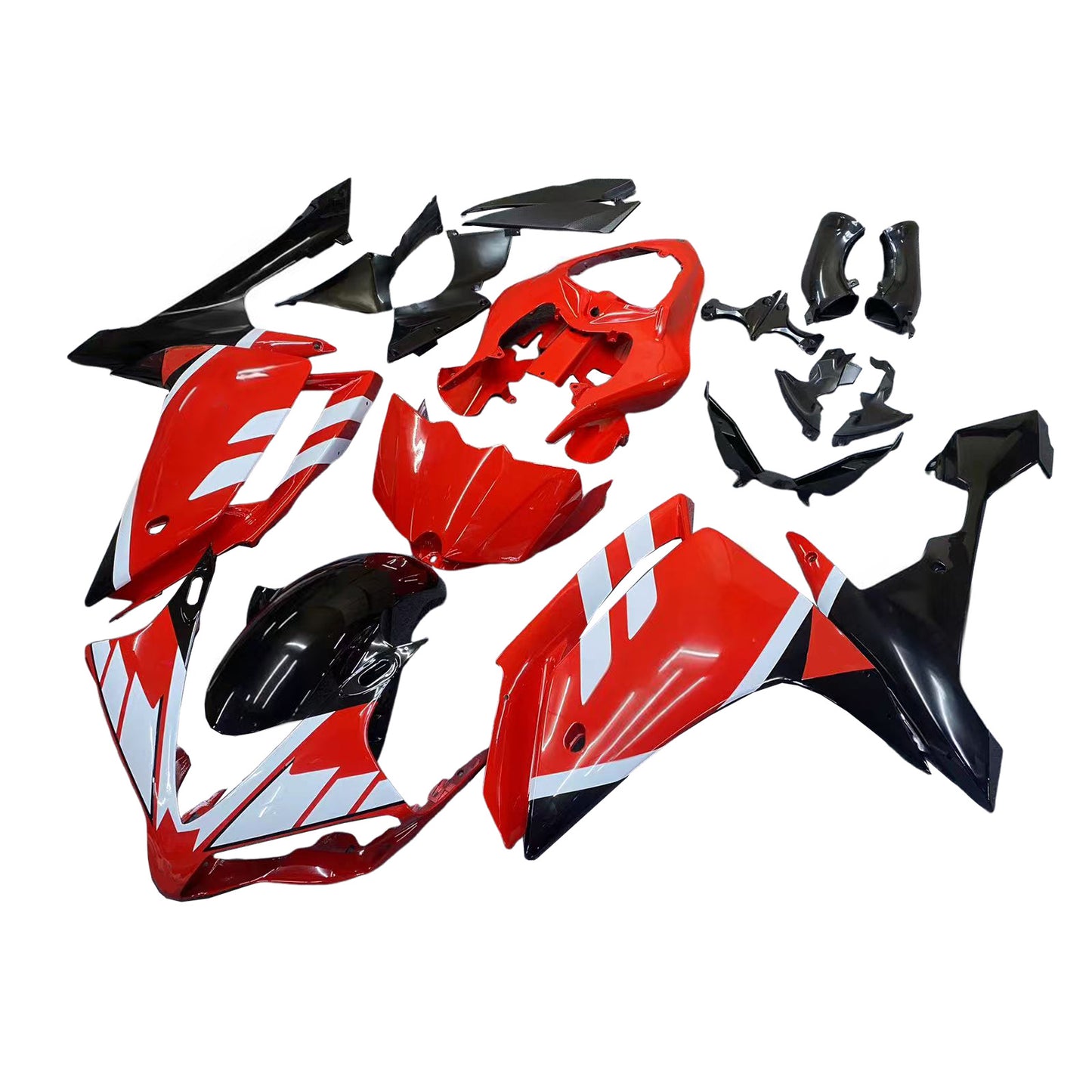 Carene 2007-2008 Yamaha YZF-R1 Rosso Nero Santander Bank Racing Generico