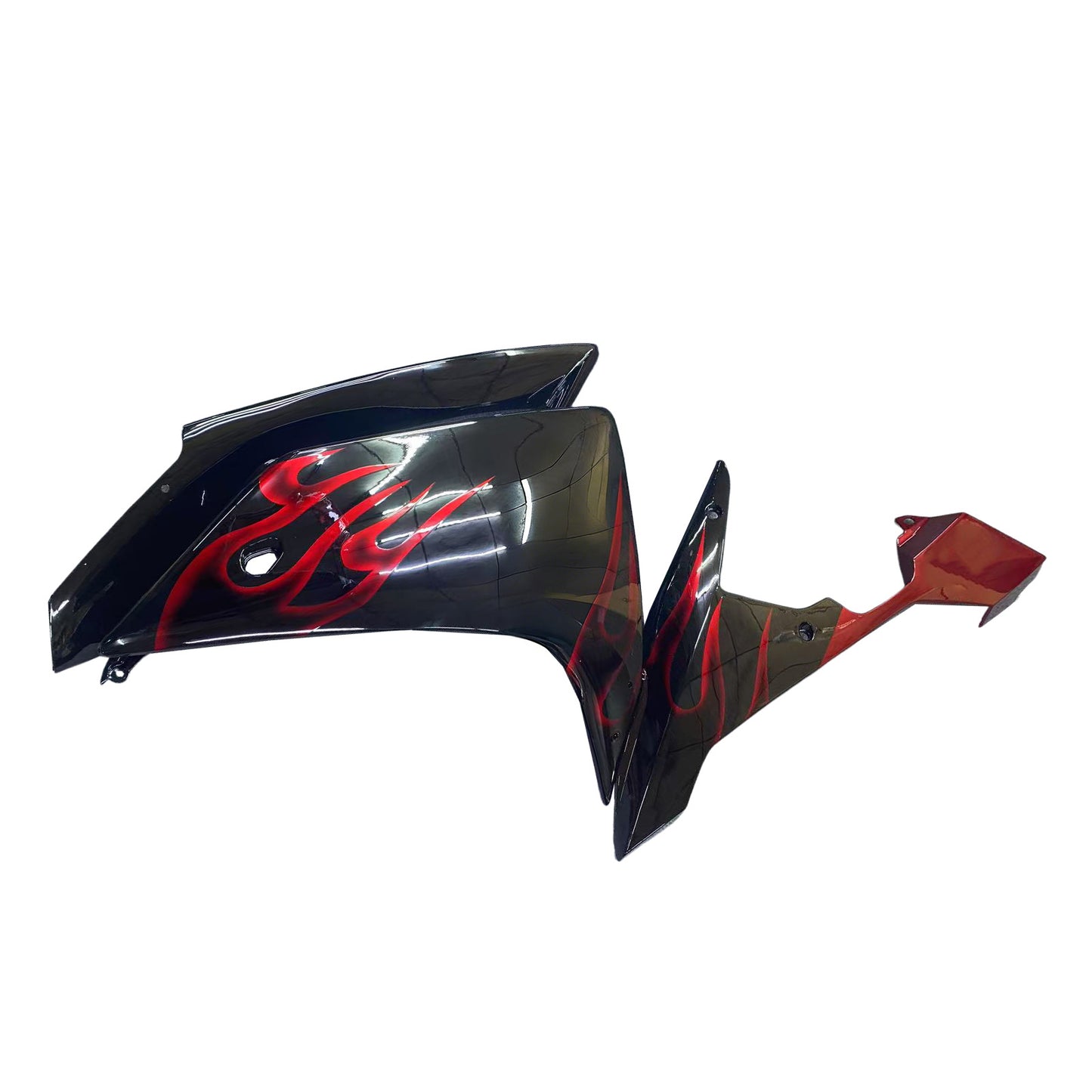 Carene 2007-2008 Yamaha YZF-R1 Black &amp; Red Flame R1 Racing Generico