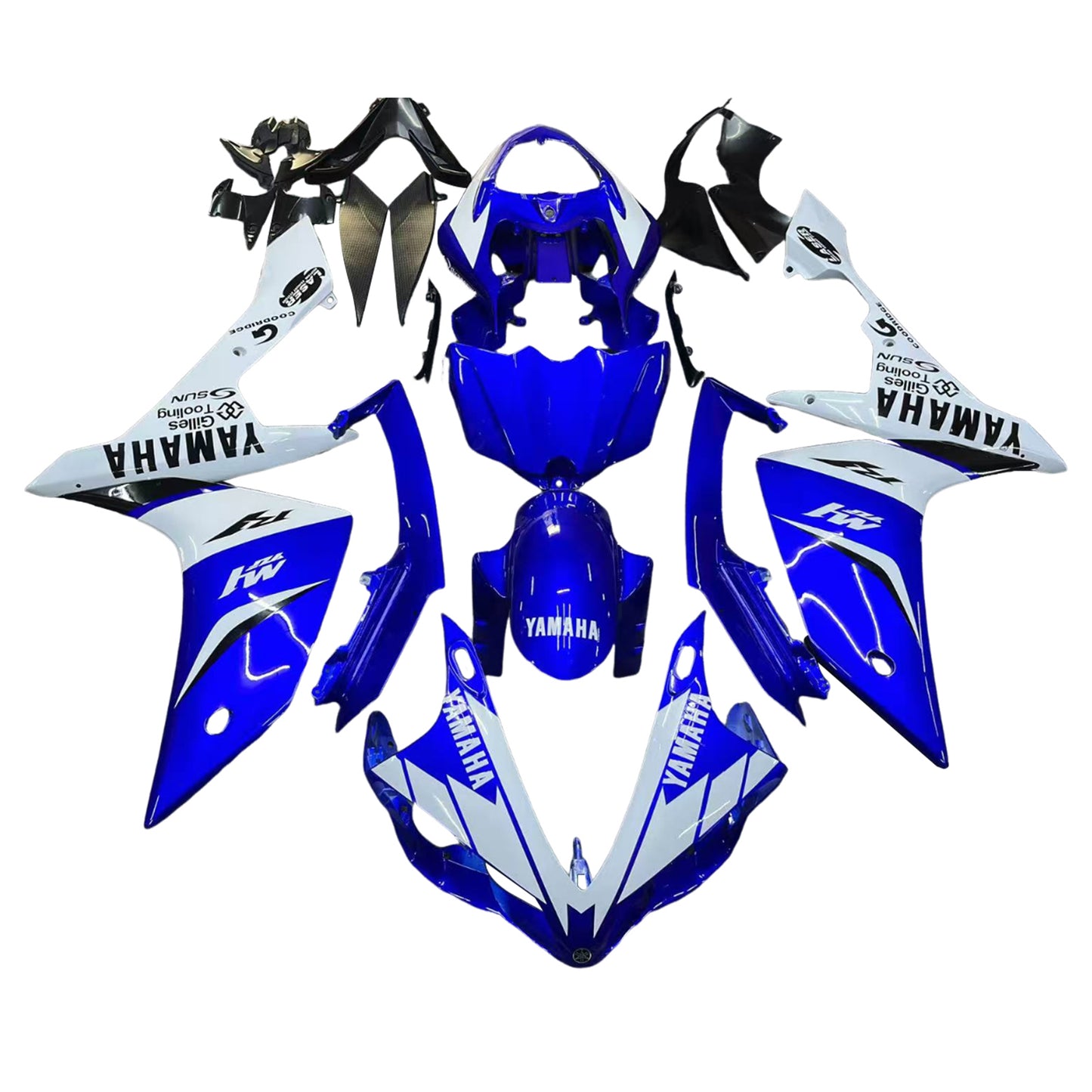 Carene 2007-2008 Yamaha YZF-R1 Blu Bianco R1 Generico