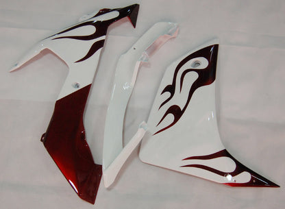 Carene 2007-2008 Yamaha YZF-R1 White & Dark Red Flame R1 Racing Generic