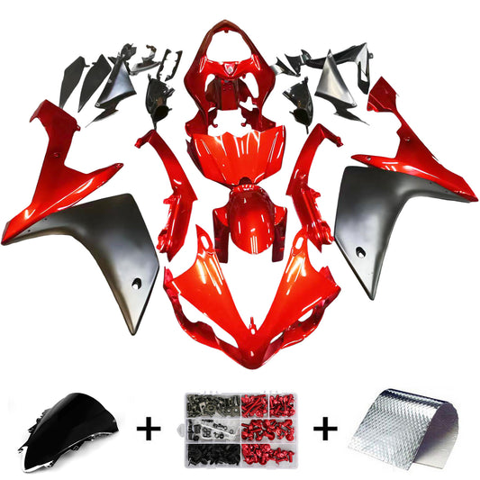 Amotopart 2007-2008 Yamaha R1 Cladding Black & Red Kit