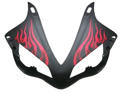 Carene 2007-2008 Yamaha YZF-R1 Nero Opaco &amp; Rosso Fiamma R1 Racing Generico