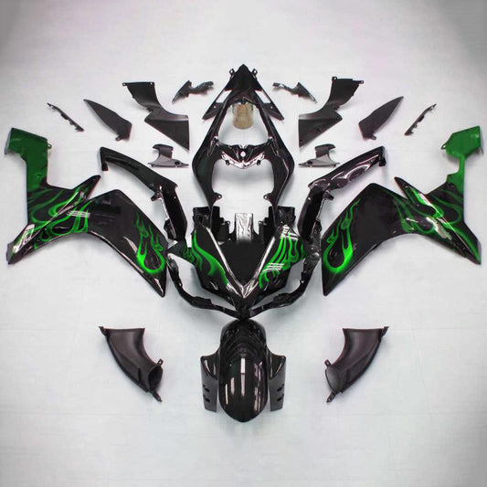 Amotopart Yamaha YZF 1000 R1 2007-2008 Kit di paura nero verde