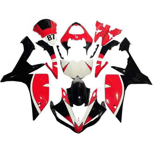 Amotopart Yamaha 2007-2008 YZF 1000 R1 Kit di rivestimento nero rosso