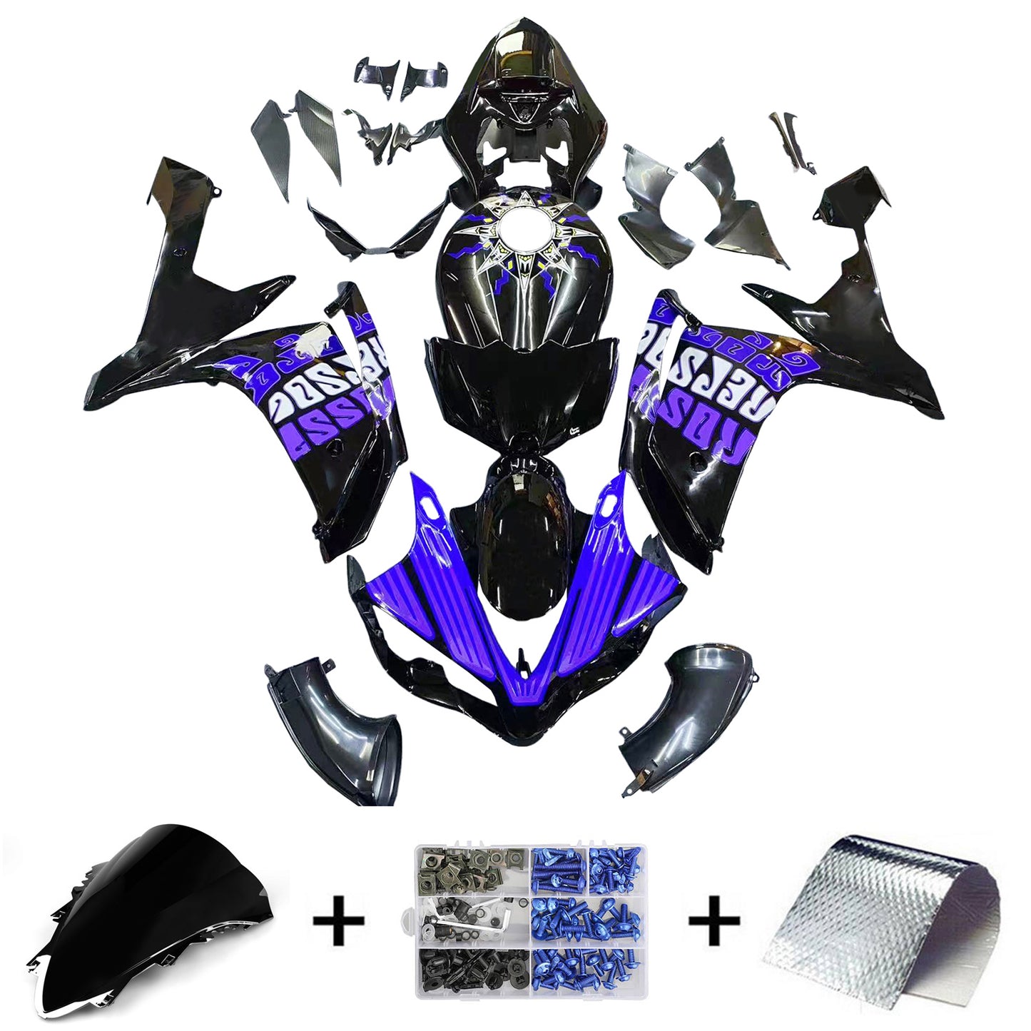 Amotopart Yamaha YZF 1000 R1 2007-2008 Kit Carena Carrozzeria Plastica ABS