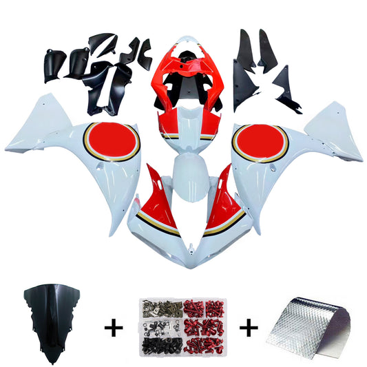 Carene 2009-2011 Yamaha YZF-R1 Bianco Rosso Lucky Strike R1 Generico