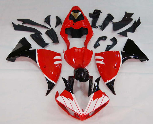 Carene 2009-2011 Yamaha YZF-R1 Rosso Nero Santander Bank R1 Generico