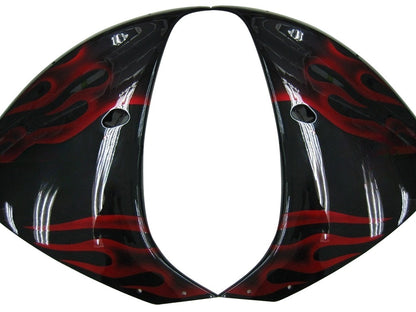 Carene 2009-2011 Yamaha YZF-R1 Black & Red Flame Racing Generico