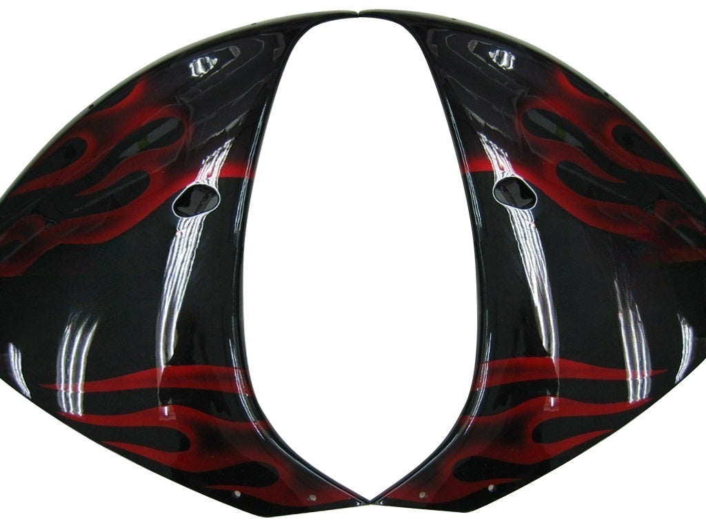 Carene 2009-2011 Yamaha YZF-R1 Black & Red Flame Generico