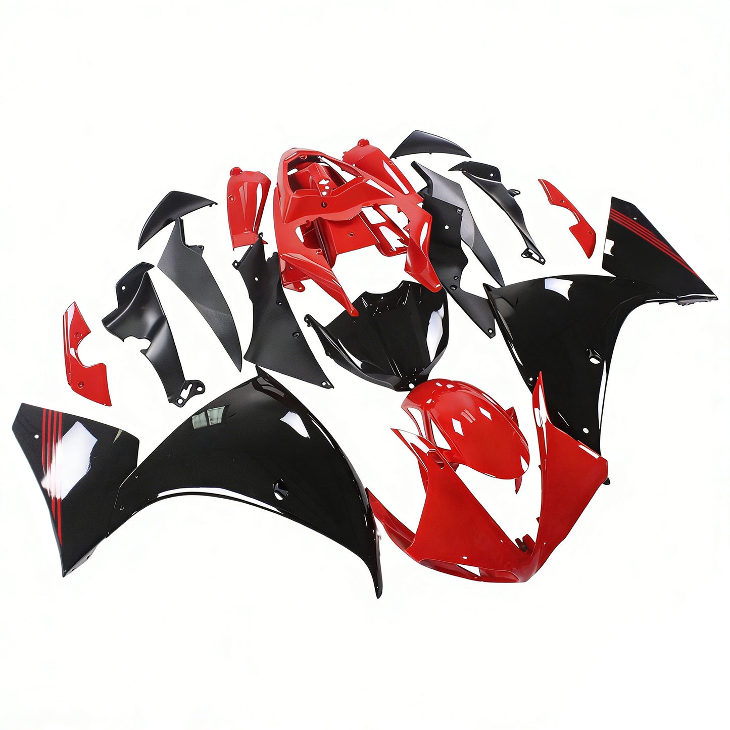 Amotopart Yamaha 2009-2011 YZF 1000 R1 Kit di rivestimento nero rosso