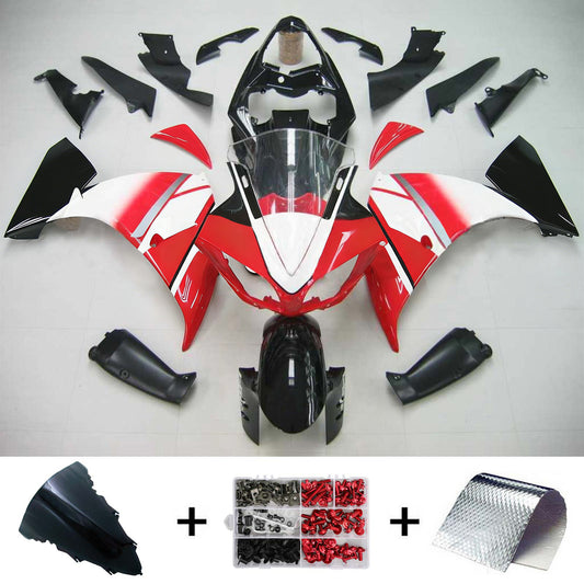 Amotopart Yamaha 2009-2011 YZF 1000 R1 Kit di carenatura bianca rossa