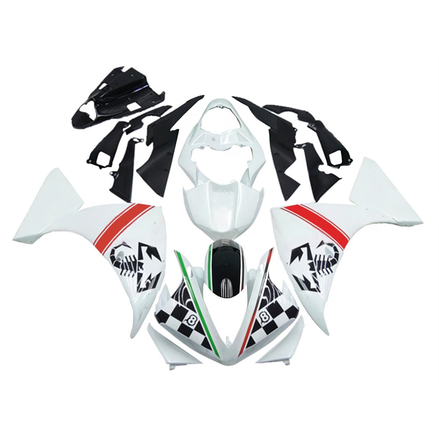 Amotopart Yamaha YZF 1000 R1 2009-2011 Kit Carena Carrozzeria Plastica ABS