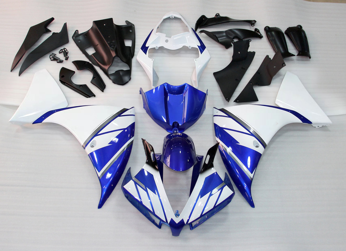 Carene Plastiche 2012-2014 Yamaha YZF R1 Blu Bianco FIAT Racing Generico