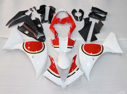 Carene Plastiche 2012-2014 Yamaha YZF R1 Rosso Bianco Lucky Strike Generico