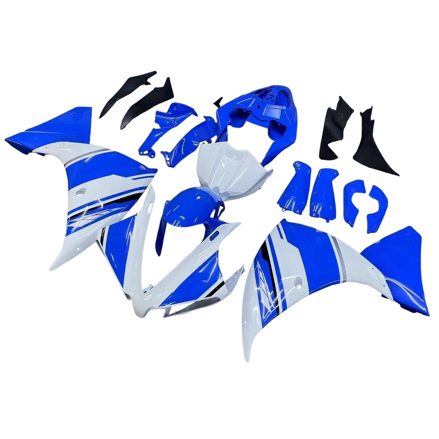 Amotopart 2012-2014 Yamaha R1 Cladding Blue & White Color Kit