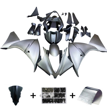Amotopart 2012-2014 Yamaha R1 rivestimento MATT sliver kit nero