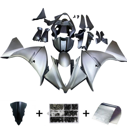 Amotopart 2012-2014 Yamaha R1 rivestimento MATT sliver kit nero