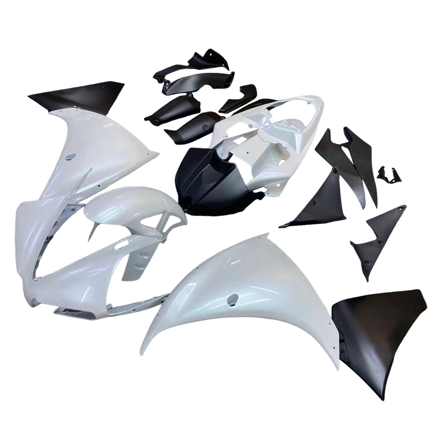 Amotopart Yamaha 2012-2014 YZF 1000 R1 White Fearing Kit