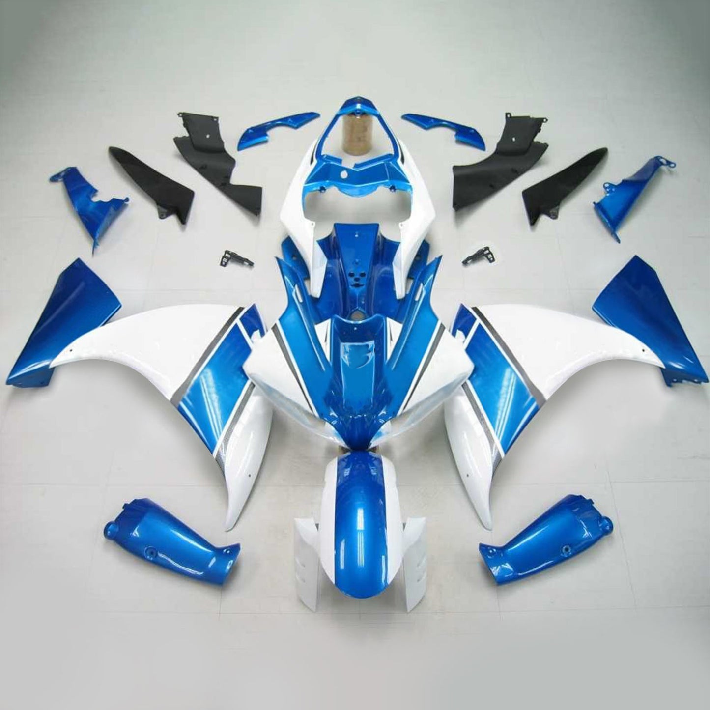 Amotopart Yamaha 2012-2014 YZF 1000 R1 Kit di spostamento bianco blu