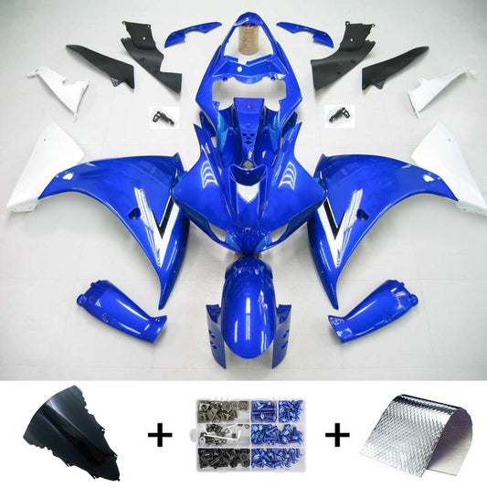 Amotopart Yamaha 2012-2014 YZF 1000 R1 Kit di spostamento bianco blu