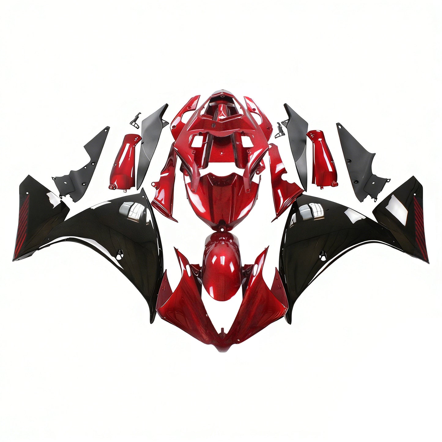 Amotopart Yamaha 2012-2014 YZF 1000 R1 Kit di rivestimento nero rosso