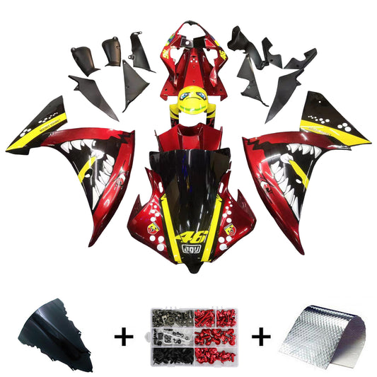 Amotopart Yamaha 2012-2014 YZF 1000 R1 Kit risuonato in yello rosso