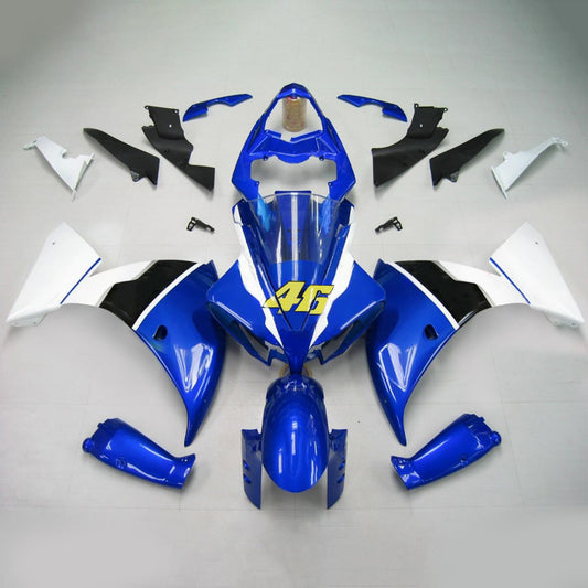 Amotopart Yamaha 2012-2014 YZF 1000 R1 Kit di spostamento bianco blu