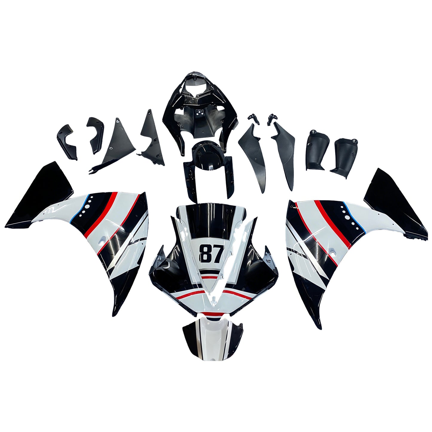 Amotopart Yamaha 2012-2014 YZF 1000 R1 Kit di rivestimento nero