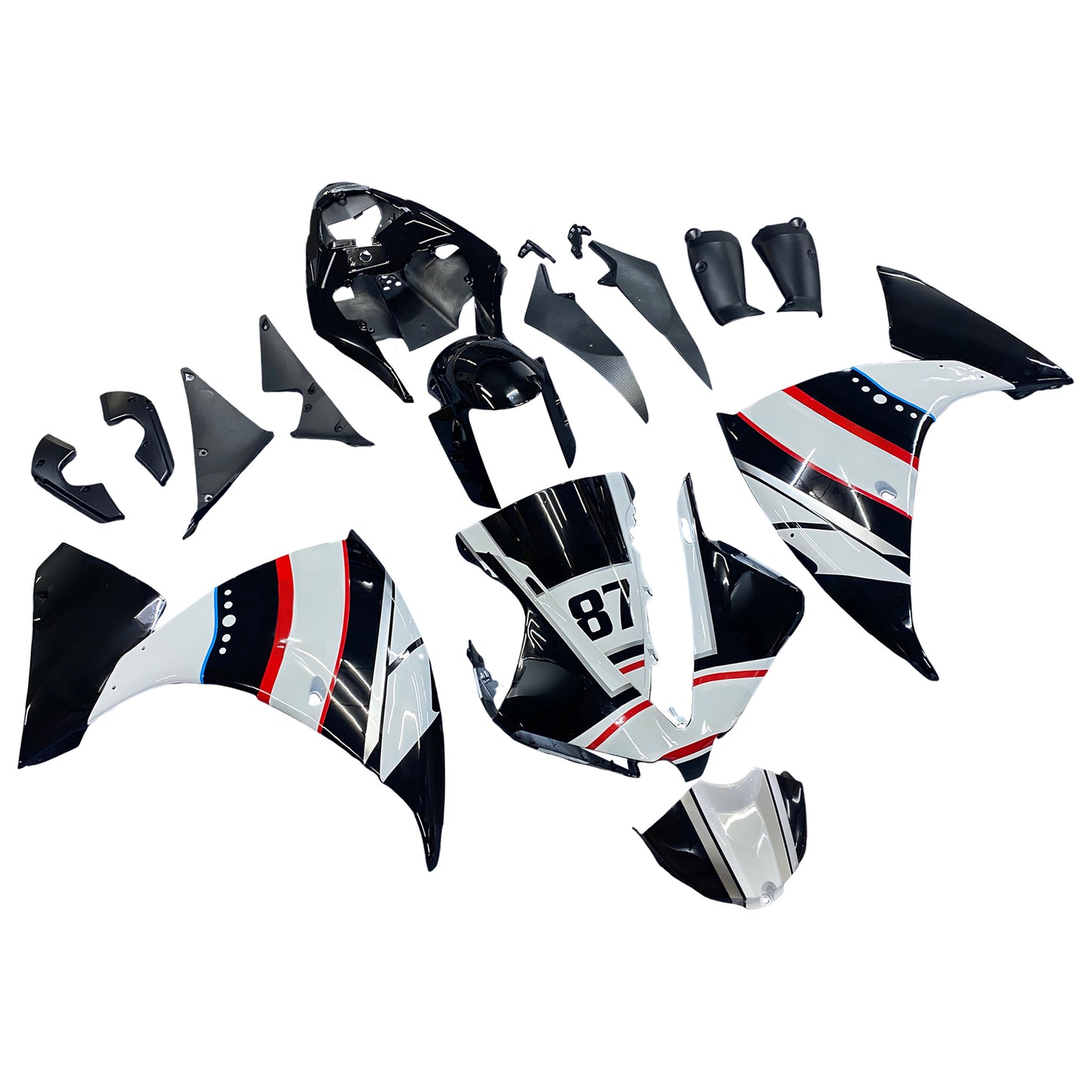 Amotopart Yamaha 2012-2014 YZF 1000 R1 Kit di rivestimento nero