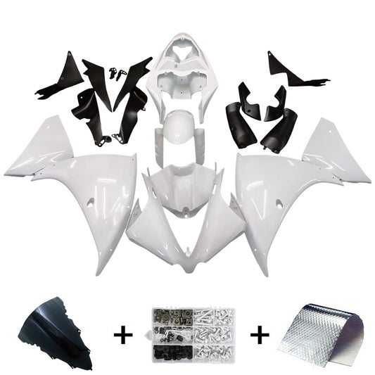 Amotopart Yamaha 2012-2014 YZF 1000 R1 White Fearing Kit