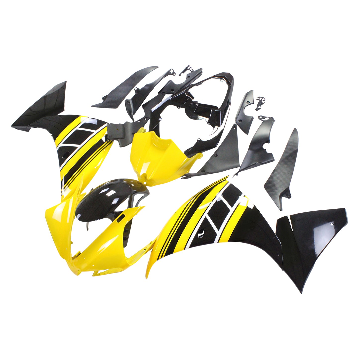 Amotopart Yamaha 2012-2014 YZF 1000 R1 Kit di allungamento nero giallo