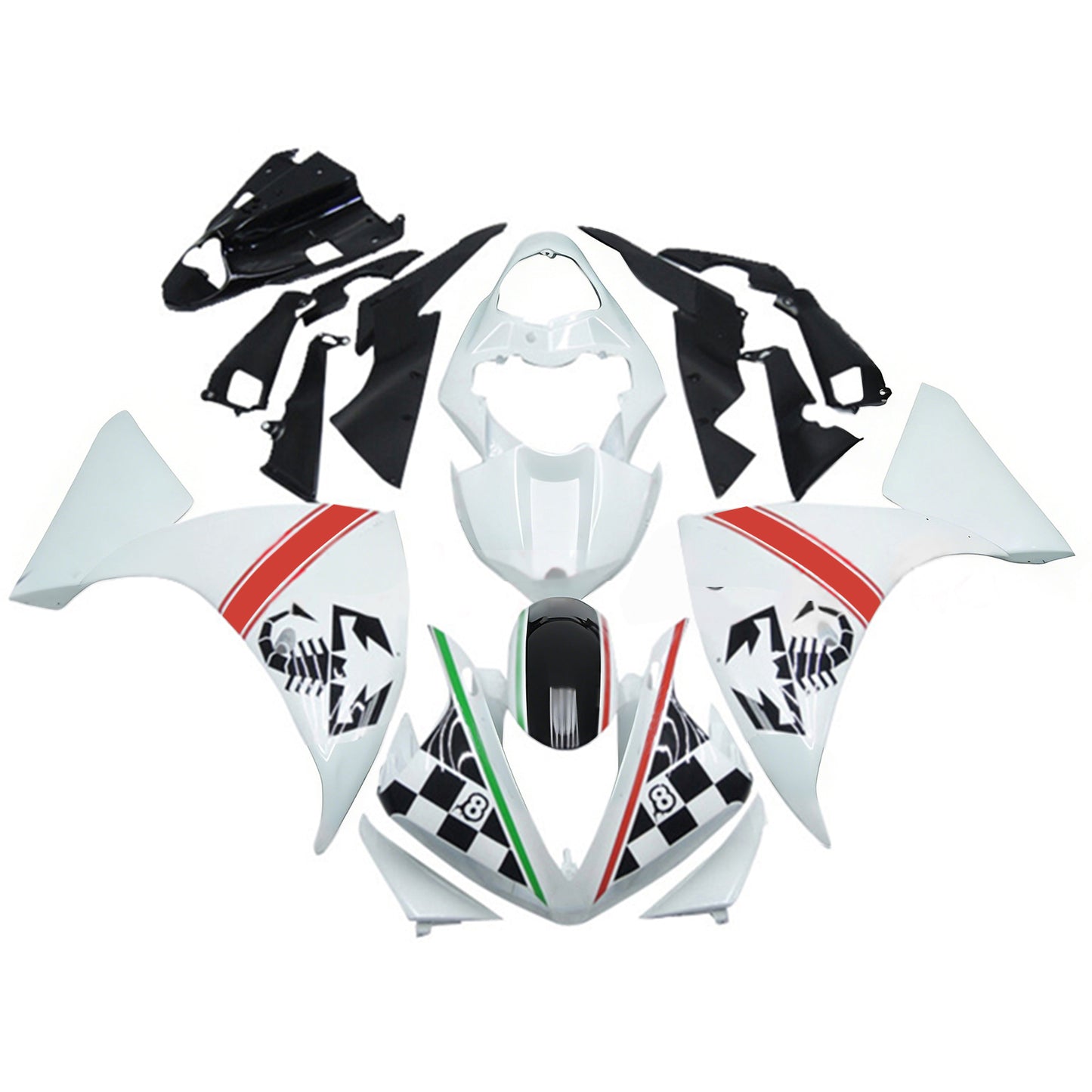 Kit carenatura iniezione Yamaha YZF-R1 2012-2014 Carrozzeria plastica ABS