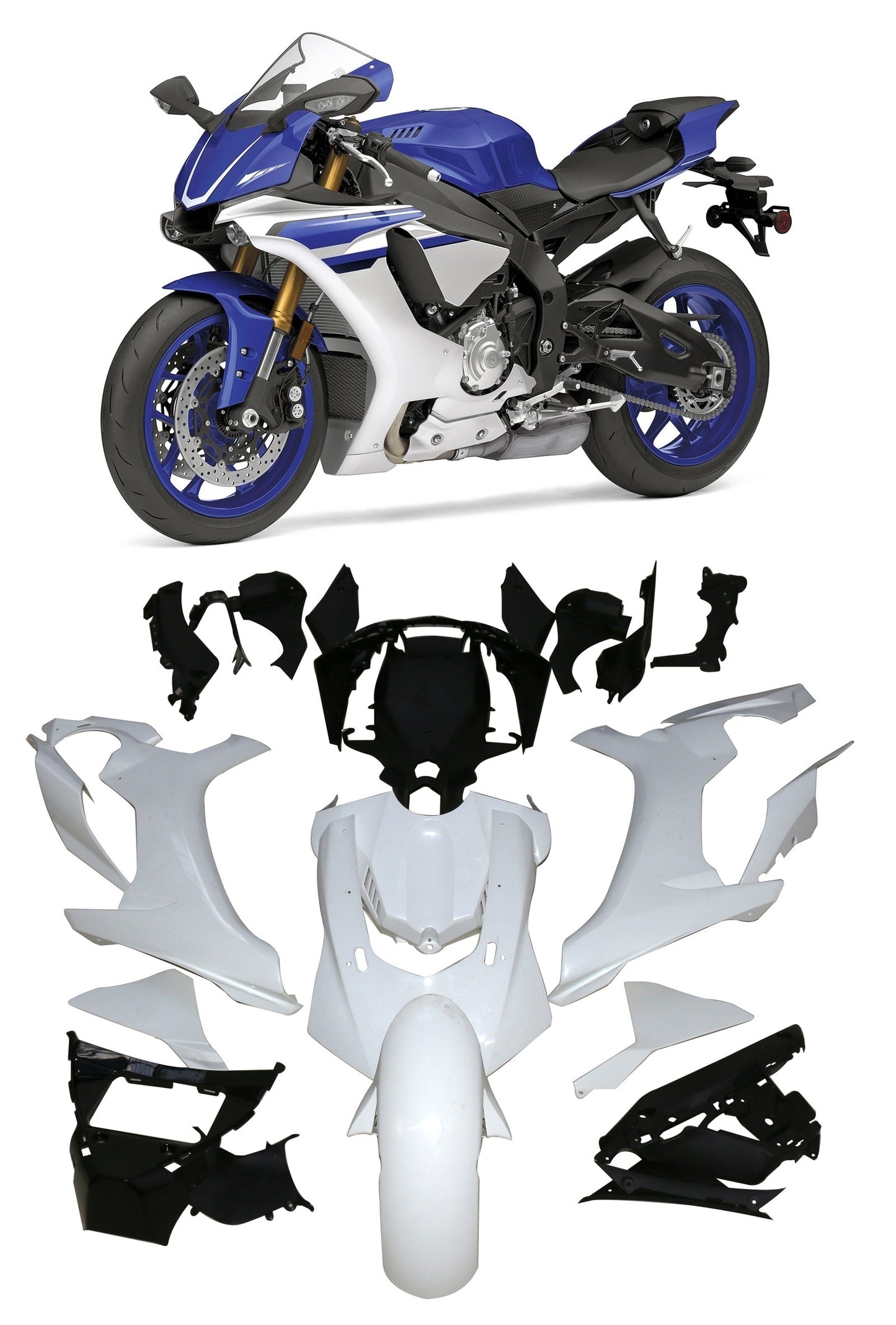 Amotopart Yamaha YZF 1000 R1 2015-2019 Kit di spostamento