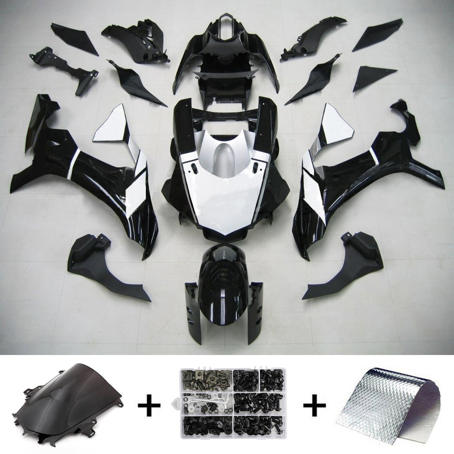 Amotopart Yamaha 2015-2019 YZF 1000 R1 Kit di rivestimento nero