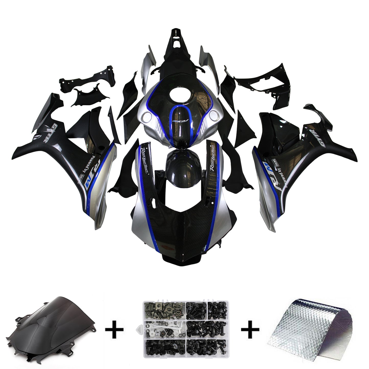 Kit carena iniezione carrozzeria in plastica ABS adatta per Yamaha YZF 1000 R1 2015-2019